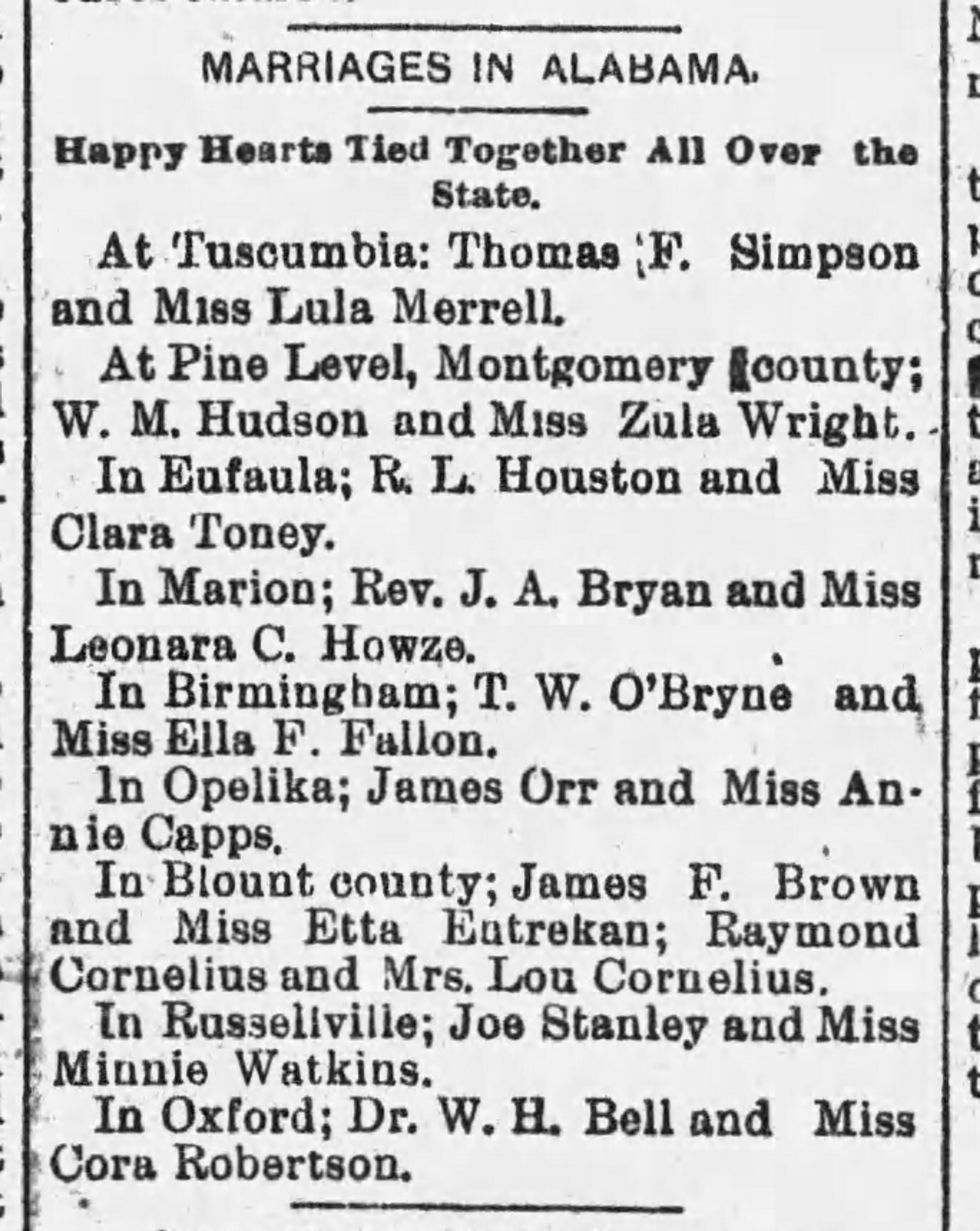 Marriage Announcement